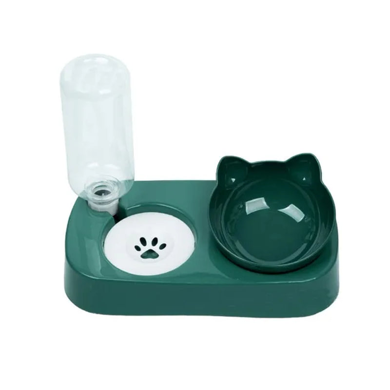 Pet Cat Bowl 15 Degrees Tilt to Protect Cervical Vertebrae Dog Cat Food Bowl Automatic Drinking Feeder Pet Feeding Supplies