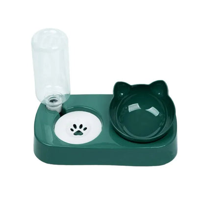 Pet Cat Bowl 15 Degrees Tilt to Protect Cervical Vertebrae Dog Cat Food Bowl Automatic Drinking Feeder Pet Feeding Supplies